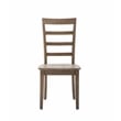 Boraam Wood Boulder Dining Chair in Barnwood Wire-Brush  Brown finish (Set of 2)