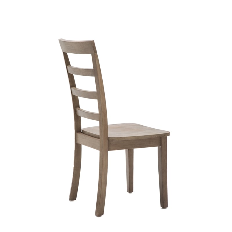 Boraam Wood Boulder Dining Chair in Barnwood Wire-Brush  Brown finish (Set of 2)