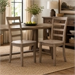 Boraam Wood Boulder Dining Chair in Barnwood Wire-Brush  Brown finish (Set of 2)