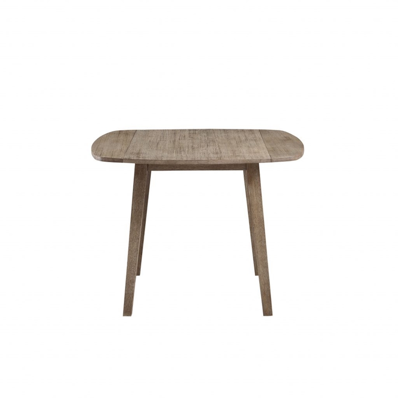 Boraam Wood Boulder 3-Piece Dining Set in Barnwood Wire-Brush Brown finish