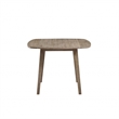 Boraam Wood Boulder 3-Piece Dining Set in Barnwood Wire-Brush Brown finish