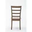 Boraam Wood Boulder 3-Piece Dining Set in Barnwood Wire-Brush Brown finish