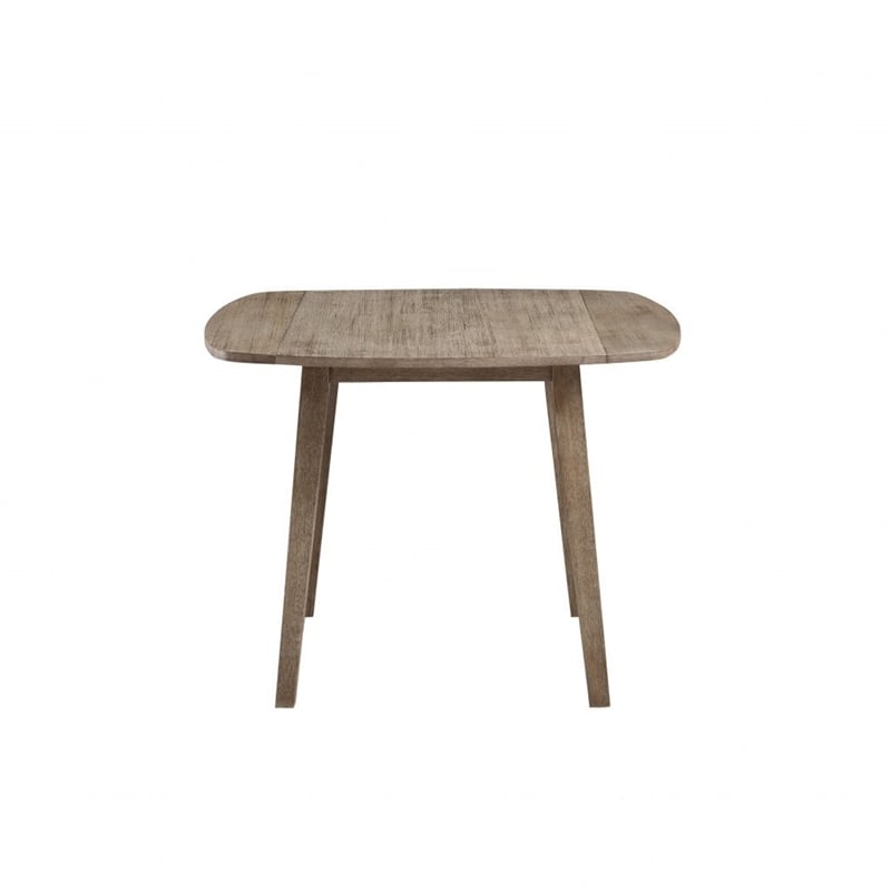 Boraam Wood Boulder 5-Piece Dining Set in Barnwood Wire-Brush Brown finish