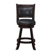 Boraam Wood Rhea Swivel Counter Height Stool in Merlot Finish