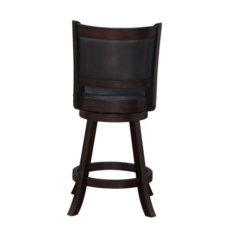 Boraam Wood Rhea Swivel Counter Height Stool in Merlot Finish