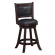Boraam Wood Rhea Swivel Counter Height Stool in Merlot Finish