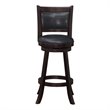 Boraam Wood Rhea Swivel Bar Height Stool in Merlot Finish
