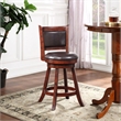 Boraam Rhea Swivel Counter Height Stool in Hazelnut