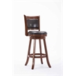 Boraam Wood Rhea Swivel Bar Height Stool in Hazelnut Brown Finish