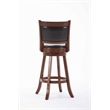 Boraam Wood Rhea Swivel Bar Height Stool in Hazelnut Brown Finish