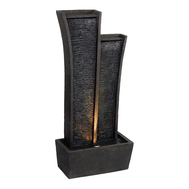 ORE International Polyresin Indoor/Outdoor Fountain with LED Light in ...