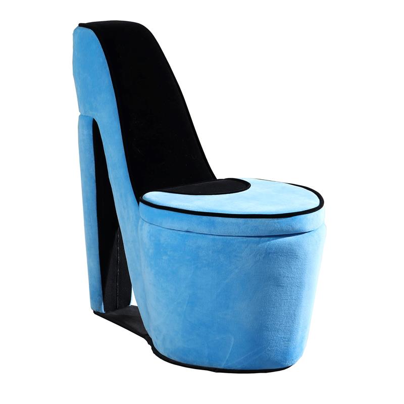 ORE International Polyurethane Chair with Storage with High Heel Shoe ...