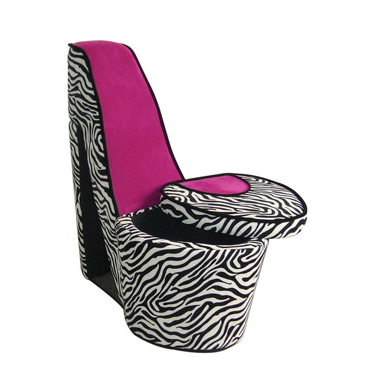 pink zebra chair