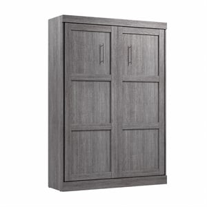 bestar pur 59w full murphy bed in bark grey