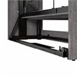 Bestar Pur Full Murphy Bed and Shelving Unit with Drawers (84W) in Bark Grey