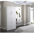 Bestar Pur 36W Wardrobe with Drawers in White - Engineered Wood