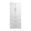 Bestar Pur 36W Wardrobe with Drawers in White - Engineered Wood