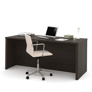 Bestar Embassy 71&quot Executive Desk Shell in Dark Chocolate