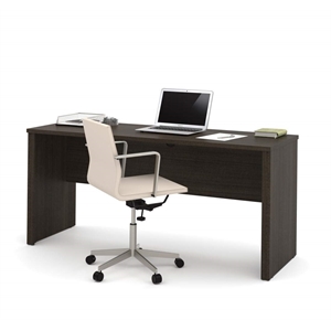Bestar Embassy 66&quot x 24&quot Desk Shell in Dark Chocolate