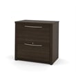 Bestar Embassy 2 Drawer Lateral Wood File Storage Cabinet in Dark Chocolate