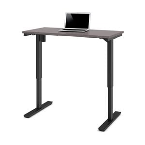 bestar power adjustable standing desk in slate