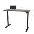 Bestar Electric Height Adjustable Work Table in Bark Gray