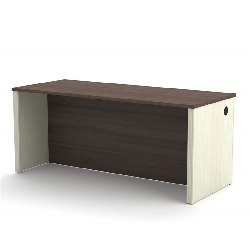 Bestar Prestige Plus Executive Desk in White Chocolate and Antigua