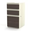 Bestar Prestige Plus 3 Drawer Pedestal in White Chocolate and Antigua
