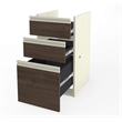 Bestar Prestige Plus 3 Drawer Pedestal in White Chocolate and Antigua