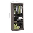 Bestar Pur 36W Closet Organizer in Bark Gray - Engineered Wood