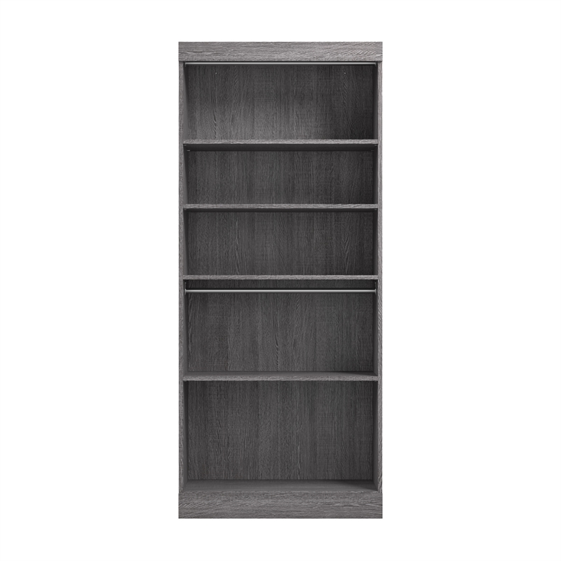Bestar Pur 36W Closet Organizer in Bark Gray - Engineered Wood