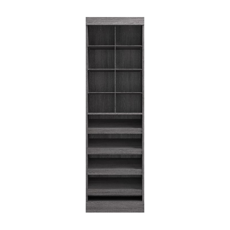 Bestar Pur 25W Closet Shoe Organizer in Bark Gray - Engineered Wood