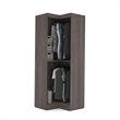 Bestar Pur 33W Corner Closet Organizer in Bark Gray - Engineered Wood