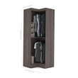 Bestar Pur 33W Corner Closet Organizer in Bark Gray - Engineered Wood