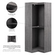 Bestar Pur 33W Corner Closet Organizer in Bark Gray - Engineered Wood