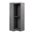Bestar Pur 33W Corner Closet Organizer in Bark Gray - Engineered Wood