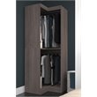 Bestar Pur 33W Corner Closet Organizer in Bark Gray - Engineered Wood