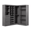 Bestar Pur 83W Walk-In Closet Organizer in Bark Gray - Engineered Wood