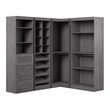 Bestar Pur 83W Walk-In Closet Organizer in Bark Gray - Engineered Wood