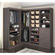 Bestar Pur 83W Walk-In Closet Organizer in Bark Gray - Engineered Wood