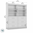 Bestar Pur 72W Closet Organizer with Drawers in Bark Gray - Engineered Wood