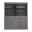 Bestar Pur 72W Closet Organizer with Drawers in Bark Gray - Engineered Wood
