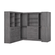 Bestar Pur 161W Walk-In Closet Organizer System in Bark Gray - Engineered Wood