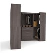Bestar Pur 161W Walk-In Closet Organizer System in Bark Gray - Engineered Wood