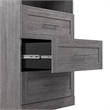 Bestar Pur 161W Walk-In Closet Organizer System in Bark Gray - Engineered Wood