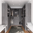 Bestar Pur 161W Walk-In Closet Organizer System in Bark Gray - Engineered Wood