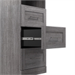 Bestar Pur 61W Closet Organizer System in Bark Gray - Engineered Wood
