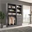 Bestar Pur 61W Closet Organizer System in Bark Gray - Engineered Wood