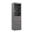 Bestar Pur 25W Closet Organizer with Drawers in Bark Gray - Engineered Wood