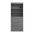 Bestar Pur 36W Closet Organizer with Drawers in Bark Gray - Engineered Wood